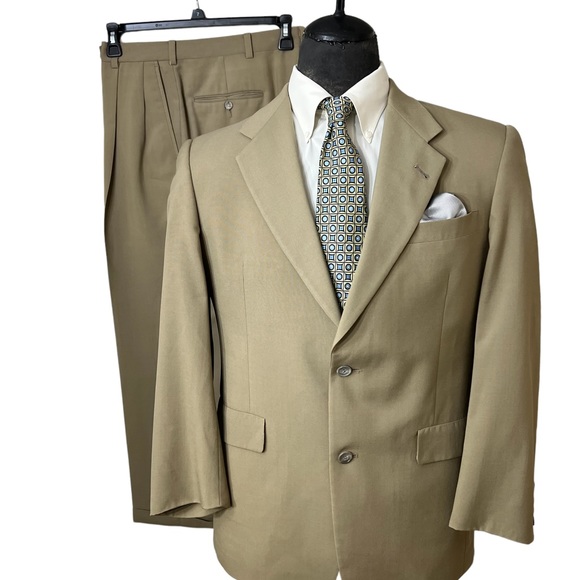 HART SCHAFFNER & MARX MENS 100% WOOL DRESS SUIT. MADE FOR FOLEYS CLOTHIN… - Picture 8 of 11